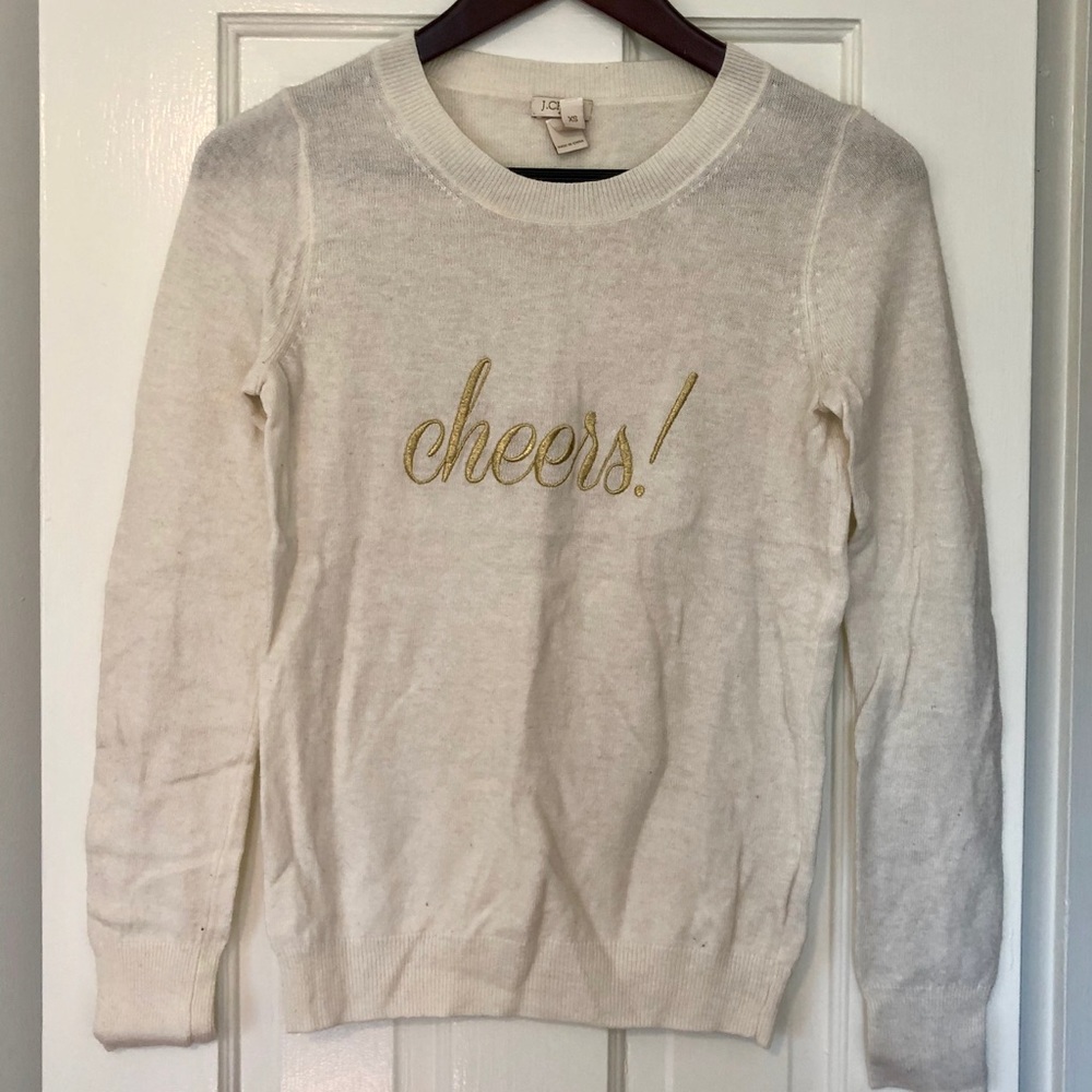 J crew cashmere festive sweater